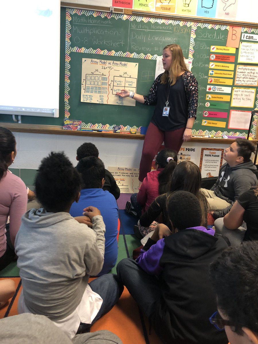 Mrs. Murphy’s 4th grade class has been learning how to multiply by using array models and area models! #mathisfun