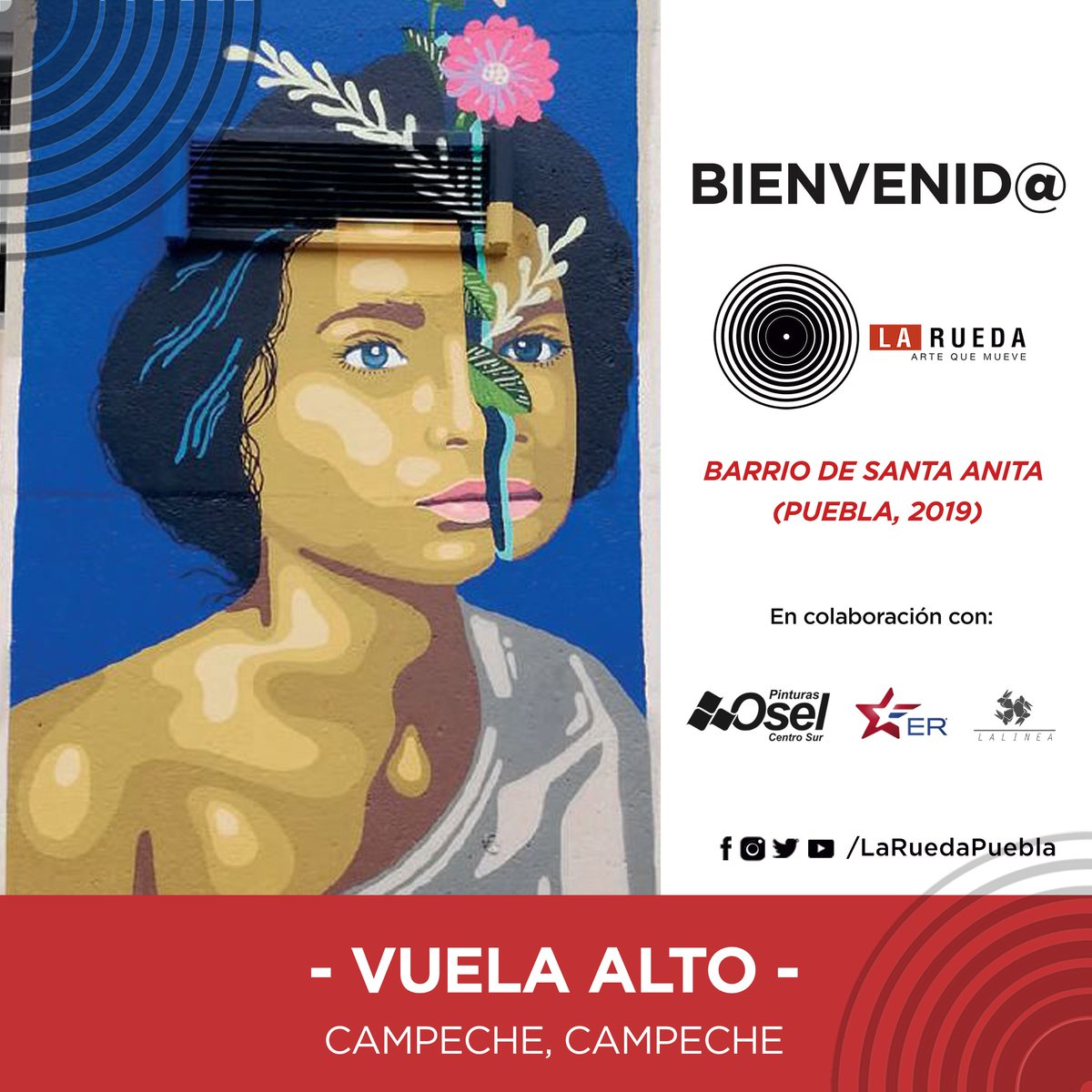 Desde #Campeche, Vuela Alto 🧔👩 se suman con nosotros a #LaRuedaEnSantaAnita.🖌 🎨

Agradecemos a #TodosSomosVuelaAlto, <a href="/OselCentroSur/">Pinturas Osel</a> y Estrella Roja por todo su apoyo para llevar a cabo este gran proyecto!🙏

#LaRuedaPuebla #ArteQueMueve #PinturasOsel #AsiSePintaMexico #Puebla