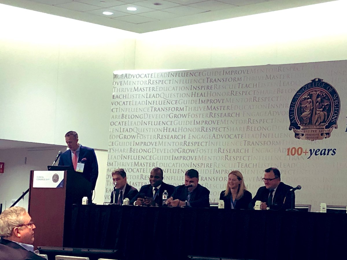 Dr. @colinalexmartin @UABSurgery co-moderating an awesome expert panel on management of children with intestinal failure from establishing a rehab program, PN, bowel lengthening surgery, and transplant at @AmCollSurgeons #ACSCC19 - great discussion and lots of learning!