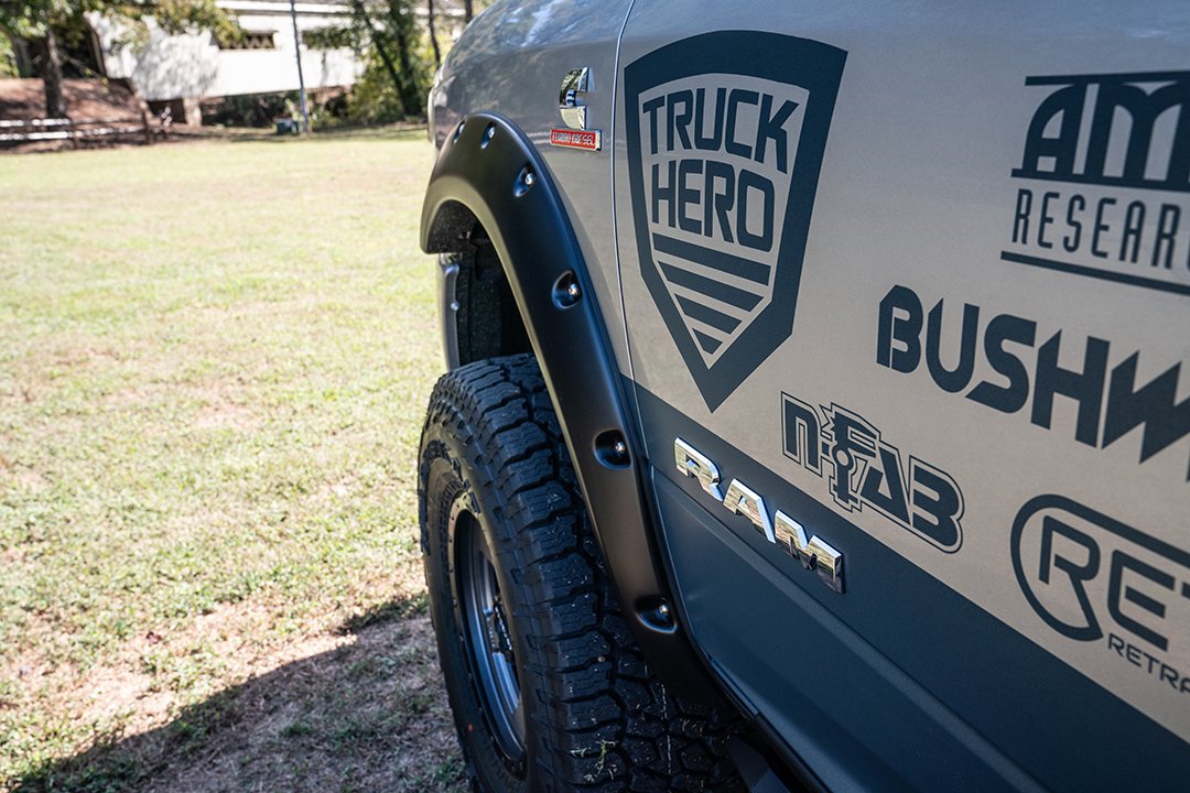 Here’s a sneak peek of one of our #SEMA builds, featuring our popular Pocket Style® Flares. Can’t wait to share what else we’ve been working on!
.
.
.
#SEMA2019 #SEMAShow #SEMAShow2019 #Bushwacker #TruckHero #TeamTruckHero #WeveGotYouCovered #TheOriginal  #TruckDaily #TruckNation
