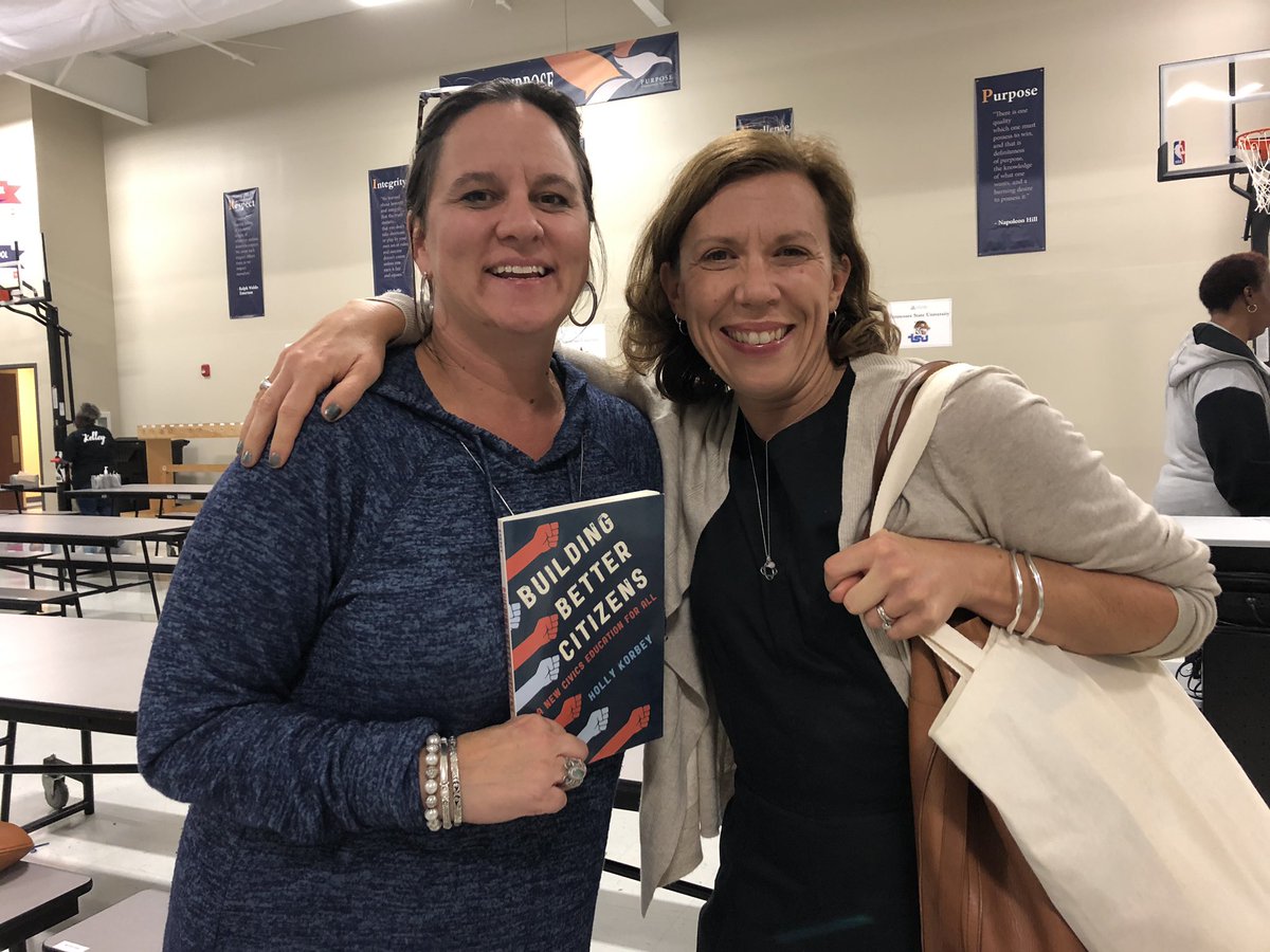 HKorbey's tweet photo. Was so happy to meet @esanzi in person last night and hand-deliver her a copy of Building Better Citizens! #buildingcitizens https://t.co/LKtKiqsxxC