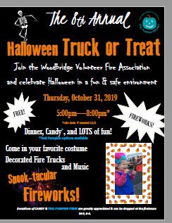 WoodbridgeFire's tweet photo. Rain Date!!:  8th annual Truck or Treat is re-scheduled to Friday, November 1st!! https://t.co/wjlW6JBwZH