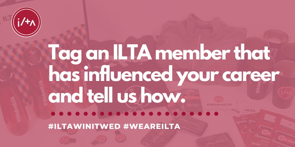 ILTANet's tweet photo. It's #ILTAWinItWed! This week we want to know who, an ILTA Member to be specific, has influenced your career and how. Tag them in your answer and you'll be entered into our ultimate ILTA swag giveaway.
#WeAreILTA #ILTAMember https://t.co/jNwOkHkNfL