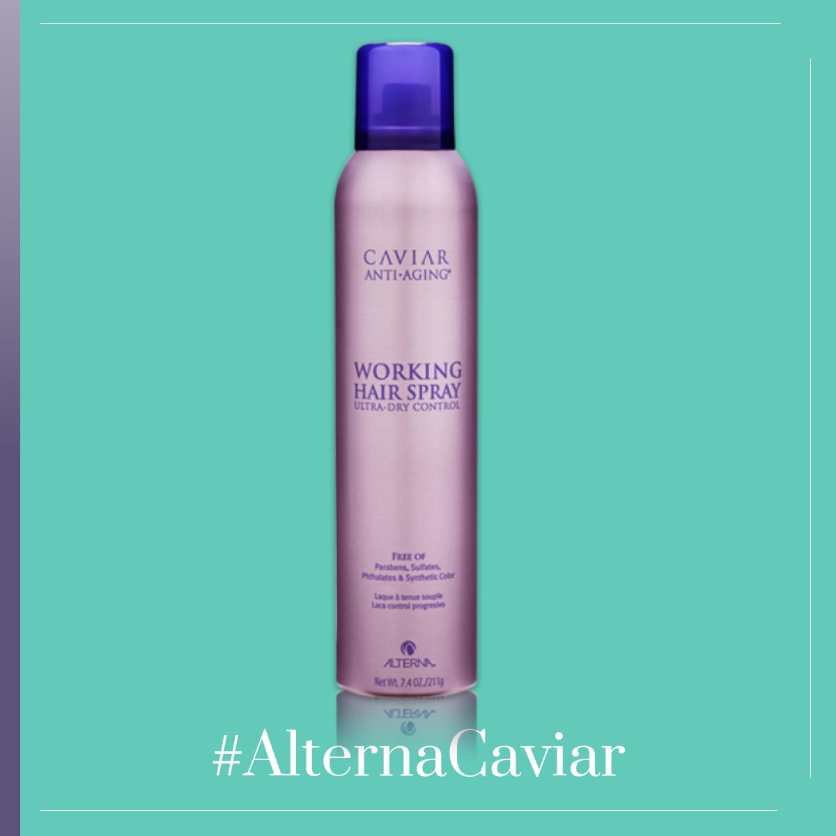 MyPandoraBeauty's tweet photo. The Enzymetherapy and Age-Control Complex in Alterna’s Working Hairspray protect your hair color and combat the aging process while giving you long-lasting, flexible hold and balancing the moisture levels in your hair. https://t.co/r6OgRsPoW6 #AlternaCaviar #hairspray #antiaging https://t.co/nqQgEX7421
