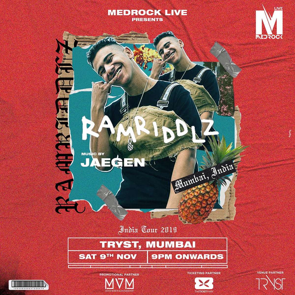 medrocklive's tweet photo. Lighting up your New Year 💥
9 | 11 | 2019 - Mark the date as we bring down @ramriddlz for a sensational revisit 🤯 #Ramraja is coming back 🤩 https://t.co/pftFzl8pam