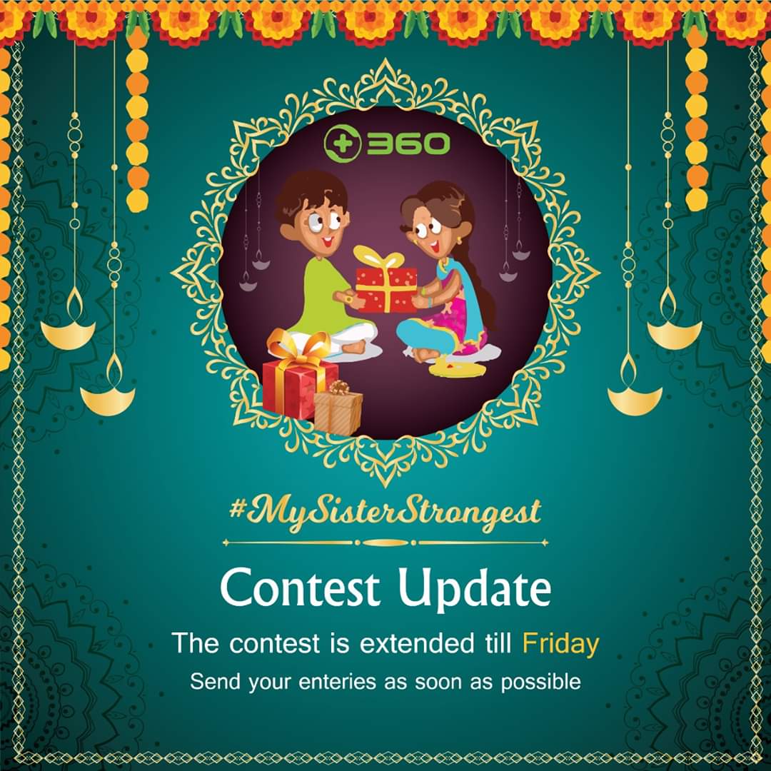 360SmartAIIndia's tweet photo. Hi Everyone. The contest is extended till Friday. Gear up people. Comment and get a chance to win an exciting gift.
The contest is live on https://t.co/jhqDvnTfNK
#360SmartAI #ContestAlert #CommentandWin #MySisterStrongest #Win #ExcitingGift https://t.co/ewkMCJIApE