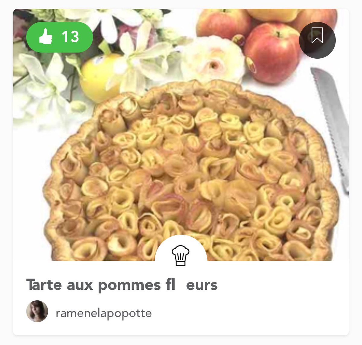RameneLaPopotte's tweet photo. Pas eu le temps de publier ma #tarte aux #pommes #fleurs mais elle est à la une de #foodreporter ce jour 🥰
https://t.co/AyME9WA7yc
#pommedulimousinaop #manzana #apple @sopexa_agency @Honeycrunch_FR #lesfrrebelles https://t.co/MYhhZGwnuf