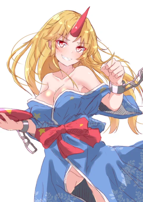 #深夜の真剣お絵描き60分一本勝負 えちかっこいい勇儀姐さん 