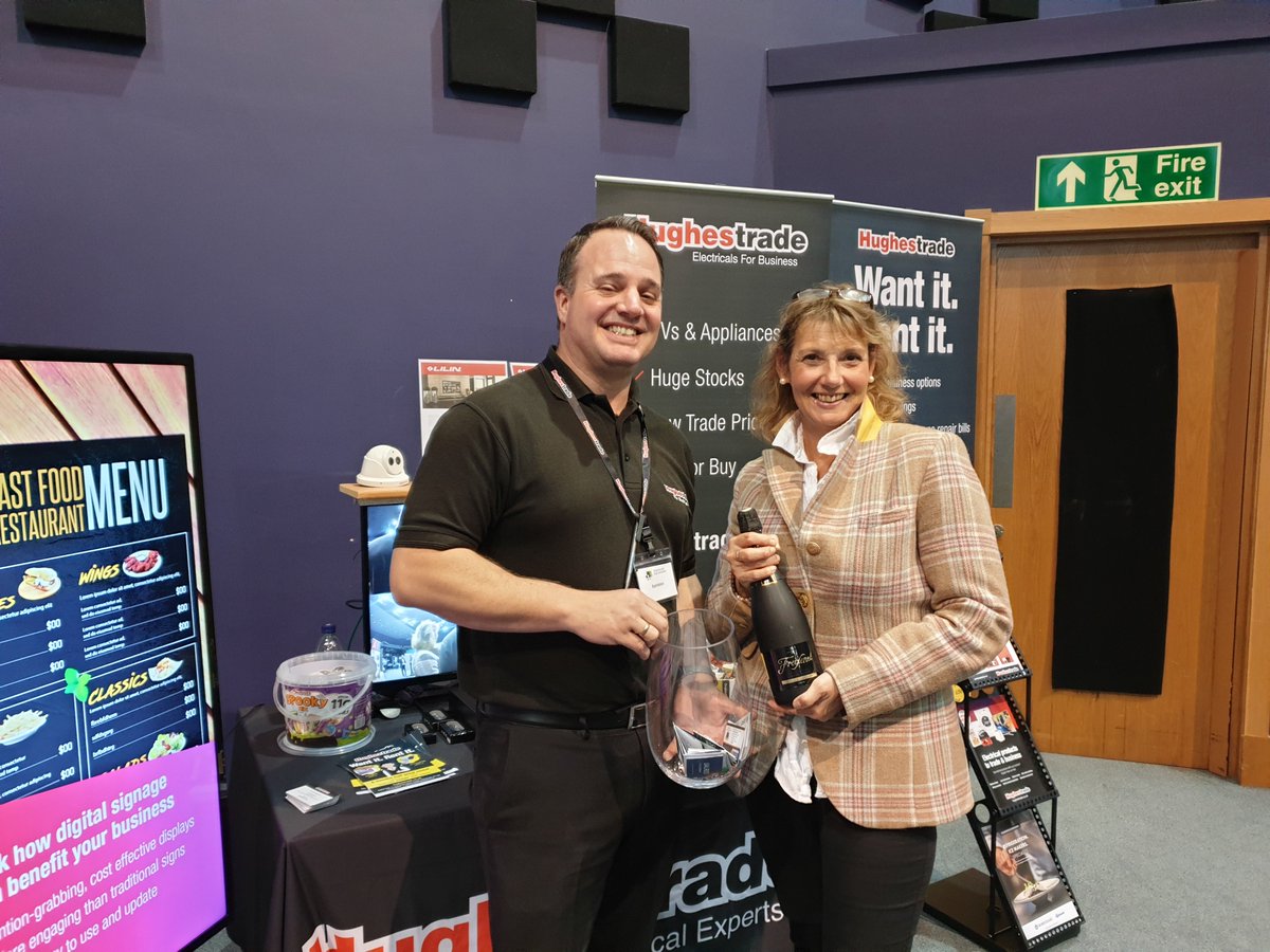 Cheers!! Sue has won a bottle of fizz <a href="/HughesTrade/">HughesTrade</a> <a href="/PboroB2B/">Peterborough B2B</a> #cambschamber