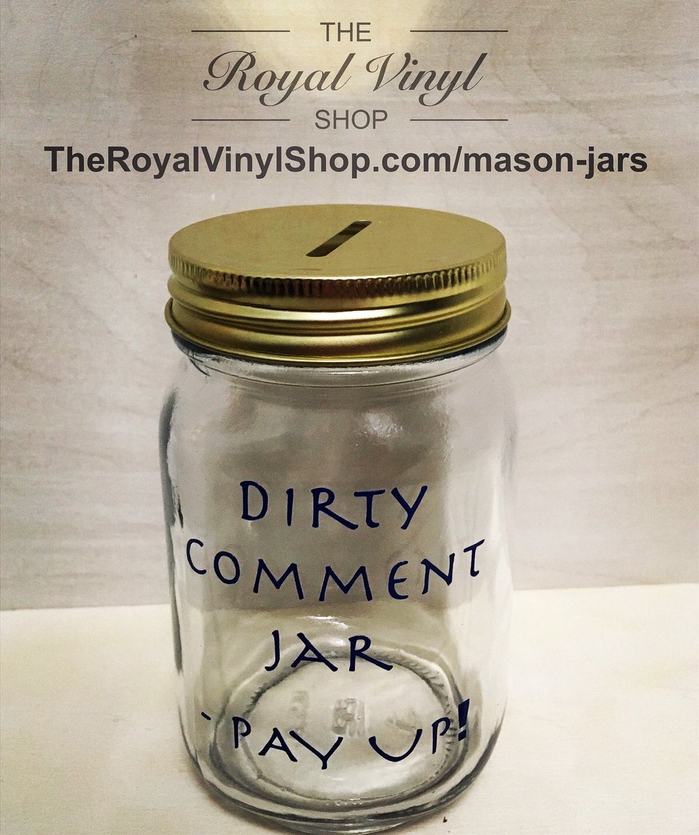 RoyalVinylShop's tweet photo. Create your own customizable mason jar, (optional coin / money slot lid) @ https://t.co/eEJ2HTqrcT
#theroyalvinylshop #masonjar #masonjars #custommasonjar #custommasonjars #dirtycomment #dirtycomments #dirtymind #dirtyminds #dirtyminded #dirtythoughts #dirtythought #payup #etsy https://t.co/SeTTXLjeB2