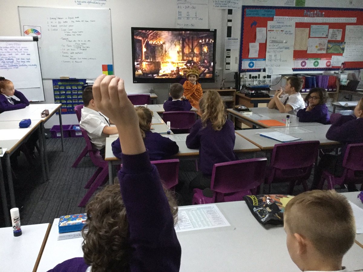 BeaconAcad's tweet photo. Yr5 have been #hotseating as King Hrothgar from our Anglo Saxon text, #beowulf in preparation for writing diary entries later in the week. #leopardclass https://t.co/10u1zsnqD1