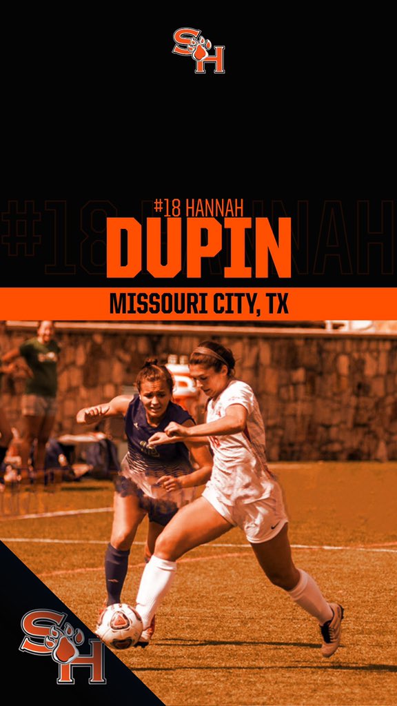 BearkatsSOC's tweet photo. The next senior we are going to celebrate is #18 Hannah Dupin! Hannah’s speed and strength made her a success on the field, and her infectious laugh will be missed throughout the locker room! #EarnIt! #EatEmUpKats https://t.co/QWU6P7FZG3