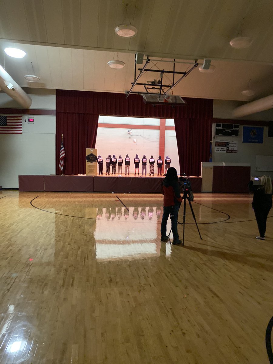 Owasso7GC's tweet photo. Awesome job by our STUCO students. They performed an anti drug skit before today’s speakers. https://t.co/SDXqLJB9j6