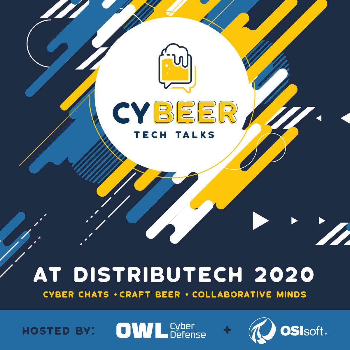 owlcyberdefense's tweet photo. SAVE THE DATE! Owl + @OSIsoft are co-hosting CyBeer Tech Talks at @DistribuTECH 2020 on January 29th! Keep an eye out for more details to come soon.  This will be a part of DistribuTECH's Niche Networking events. #DTECH2020 #cybersecurity https://t.co/E4gASeRKpF