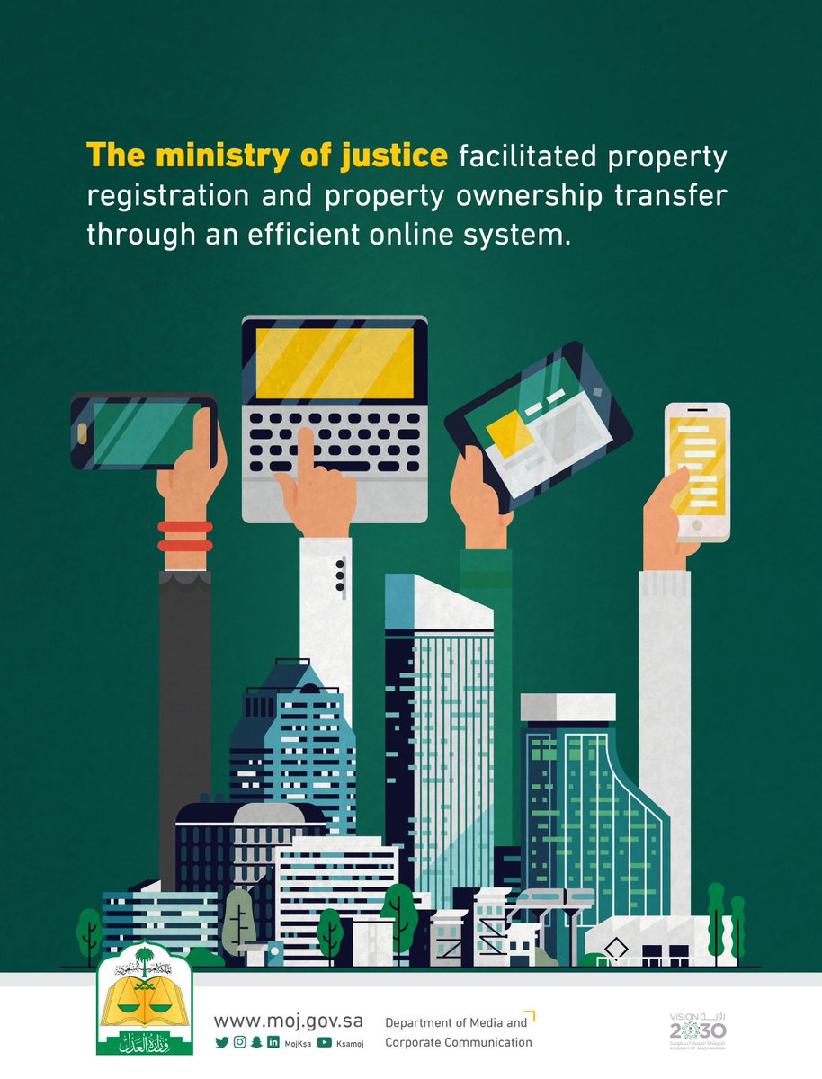 MojKsa_EN's tweet image. Property ownership registration is one of the indexes that boosted #Saudi Arabia&apos;s global ranking in @WorldBank #DoingBiz report due to digitization.