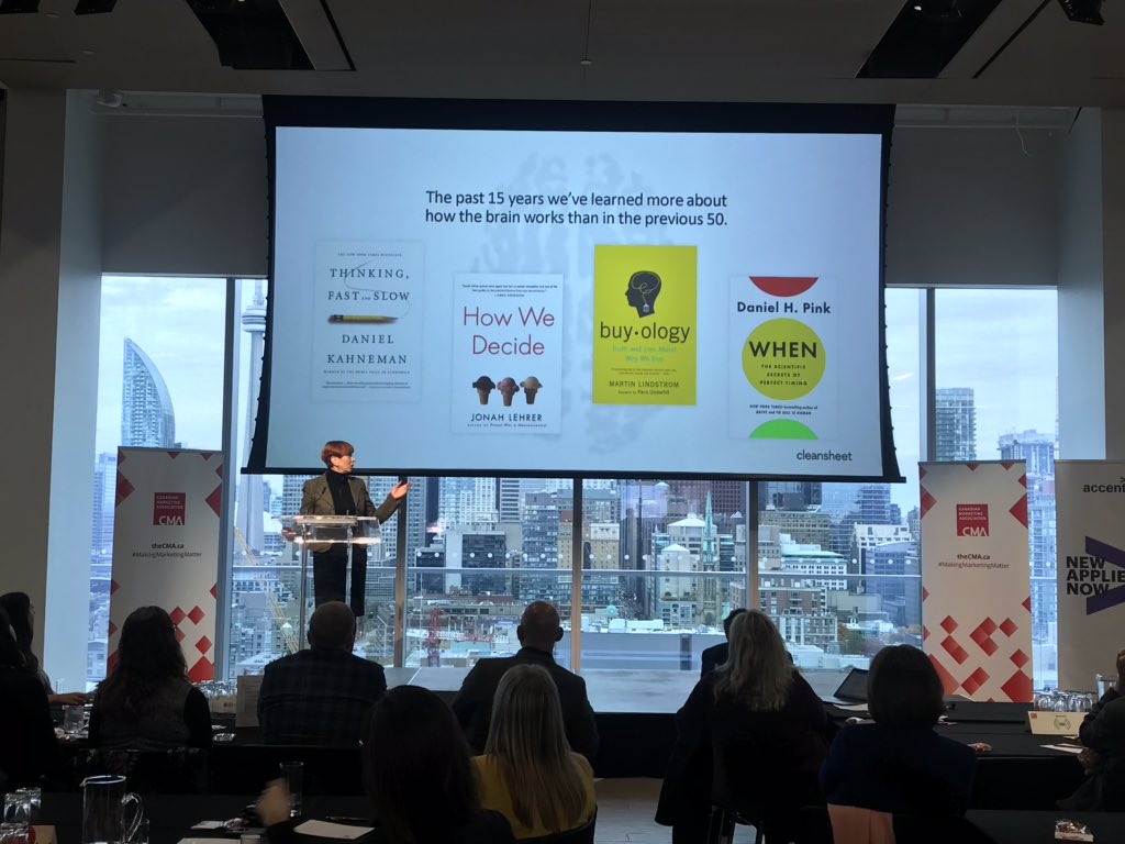 Nicoledascenz's tweet photo. Marketers have always held certain beliefs, but do these old adages still apply? 
According to #CatherineFrank of #cleansheetcommunications in the last 15 years we’ve learned more about how the human brain works than the previous 50 years #artorscience #cmaevents https://t.co/dLW6jasceH