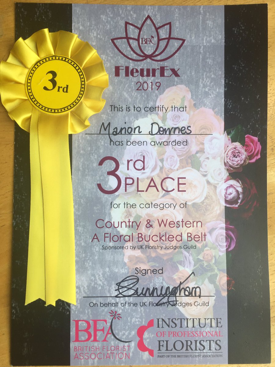 RHC_Floristry's tweet photo. Congratulations to Marion who achieved 3rd place @The_BFA comp this weekend 🎉 @Reaseheath https://t.co/ogs3ENL18D