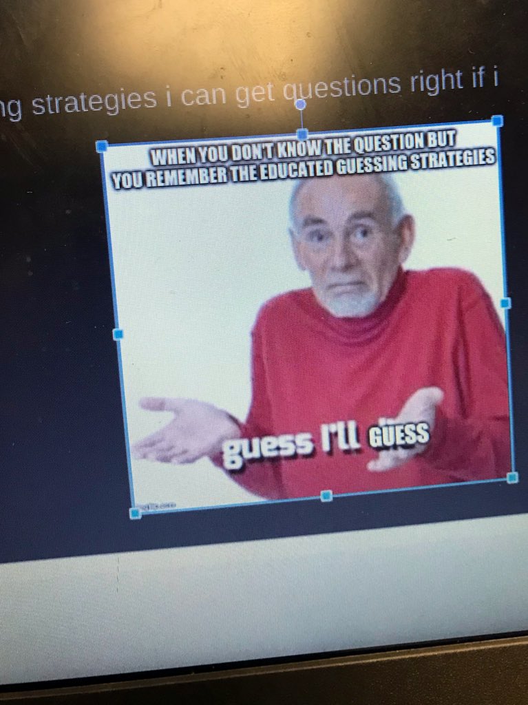 You know you’ve made it as a teacher when students make memes about your class materials