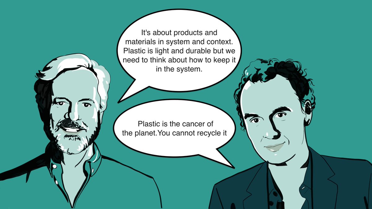 "Is there a place for plastic in the circular economy?" asks <a href="/AmyFrearson/">Amy Frearson</a>. @andrew_morlet was more open to the idea while <a href="/richardhutten/">Richard Hutten</a> described the idea as "bullsh*t". #dezeenday