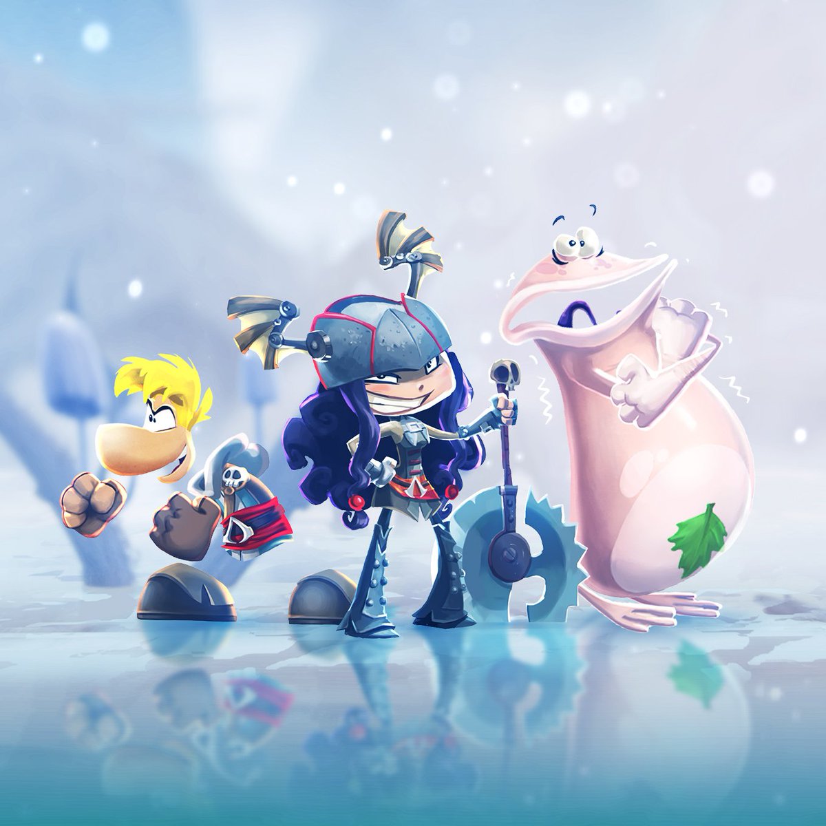 Winter is coming, but Globox seems to have made a fashion faux pas... Who is your favorite friend in #Rayman Mini? :)