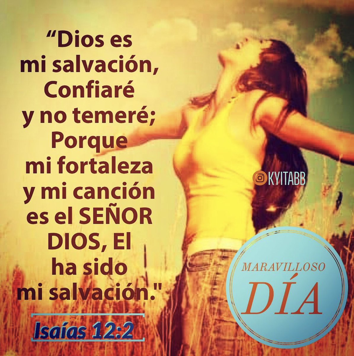 claudtwi's tweet photo. #MaravillosoDía 
“Dios es mi salvación, Confiaré y no temeré; Porque mi fortaleza y mi canción es el #SEÑOR #DIOS , El ha sido mi salvación." 
#Isaías12_2  
#KYITABB https://t.co/JSXLJxM10E