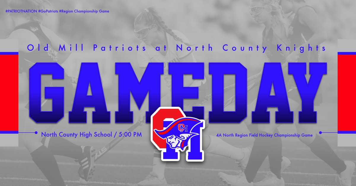 oldmillpatriots's tweet photo. Come out and support @omhsfieldhockey as they travel to North County HS today for a 5 pm game to take on the Knights for the regional championship! @OldMillHS-AACPS @oldmillalc https://t.co/k4xb7HoaQT