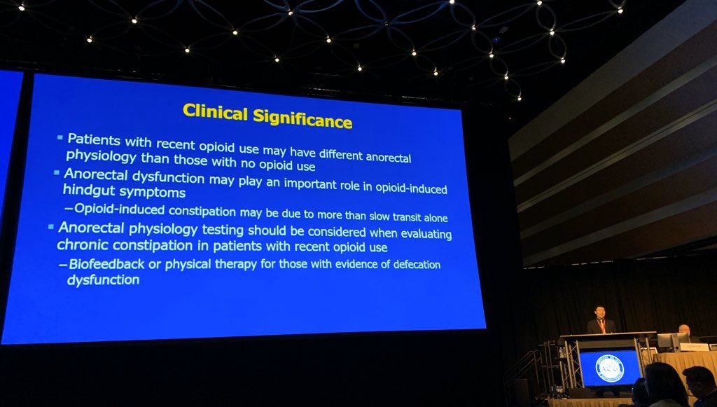 WalterChanMD's tweet image. Thank you @AmCollegeGastro for the opportunity to present our data on #opioid use &amp;amp; defecation dysfunction in chronic #constipation - consider altered anorectal function &amp;amp; physiologic testing in managing opioid-induced constipation #ACG2019 #BWHMotility @BrighamResearch