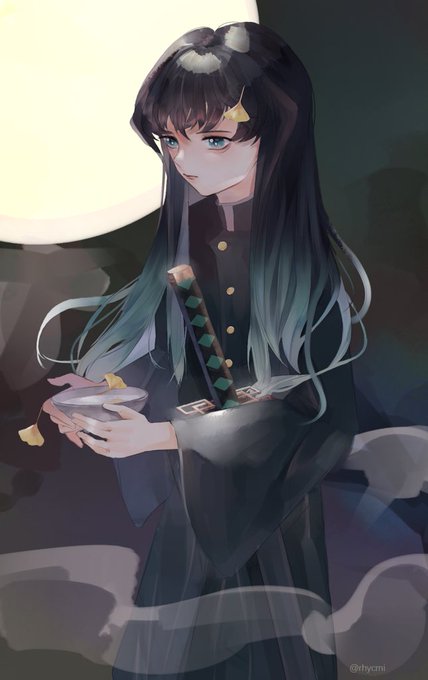 rhyc米さんがTwitterに投稿した時透無一郎(鬼滅の刃)のイラスト。