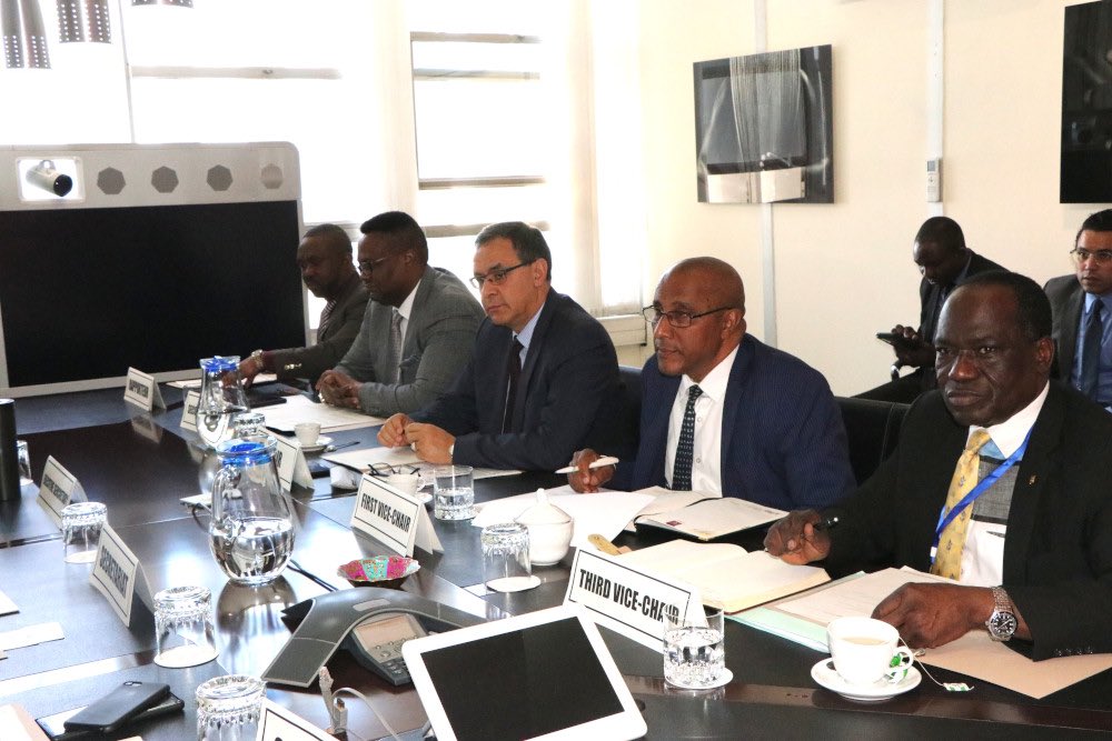 ECA_OFFICIAL's tweet photo. ⁦@ECA_OFFICIAL⁩ #CoM2019 bureau meeting chaired by HE Amb Mohammed Arrouchi of #Morocco welcomed the early engagement of the Bureau in CoM preparations https://t.co/FDxJwQCOsJ