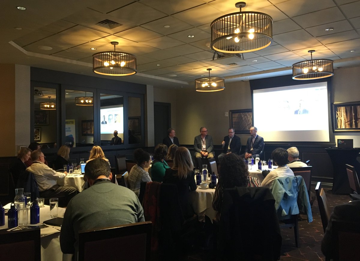 FoundryCo_Inc's tweet photo. Great discussion and lots of laughs from @BobOnSecurity and today's panel of CSO/CISOs - Doug Graham, Matt Higgins & Bob Litterer - as they talk #SecurityPriorities and the buying process! https://t.co/Lb4PGIWZ5A