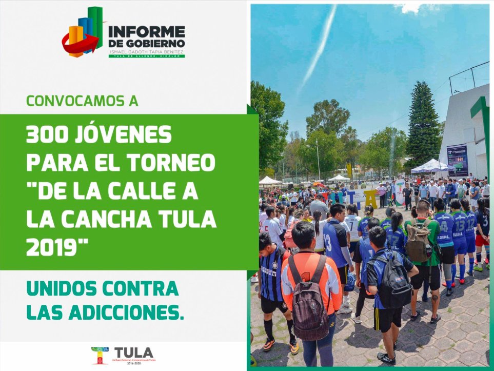 TulaAllende's tweet photo. Unidos contra las Adicciones | con el programa “De la Calle a la Cancha” se intenta alejar a 300 jóvenes de las adicciones con ayuda del deporte. https://t.co/bJUa1svUSM