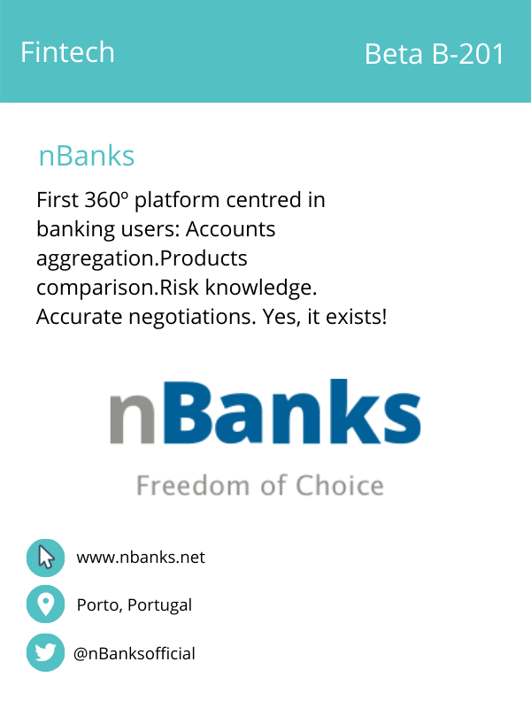 We will be at Websummit, at BETA Place B-201, on November 6th. For those who have the opportunity, stop by and we will have surprises. Look for this panel, you will have smiles waiting for you, perks and the banking transformation on going made by nBanks. #fintech #websummit