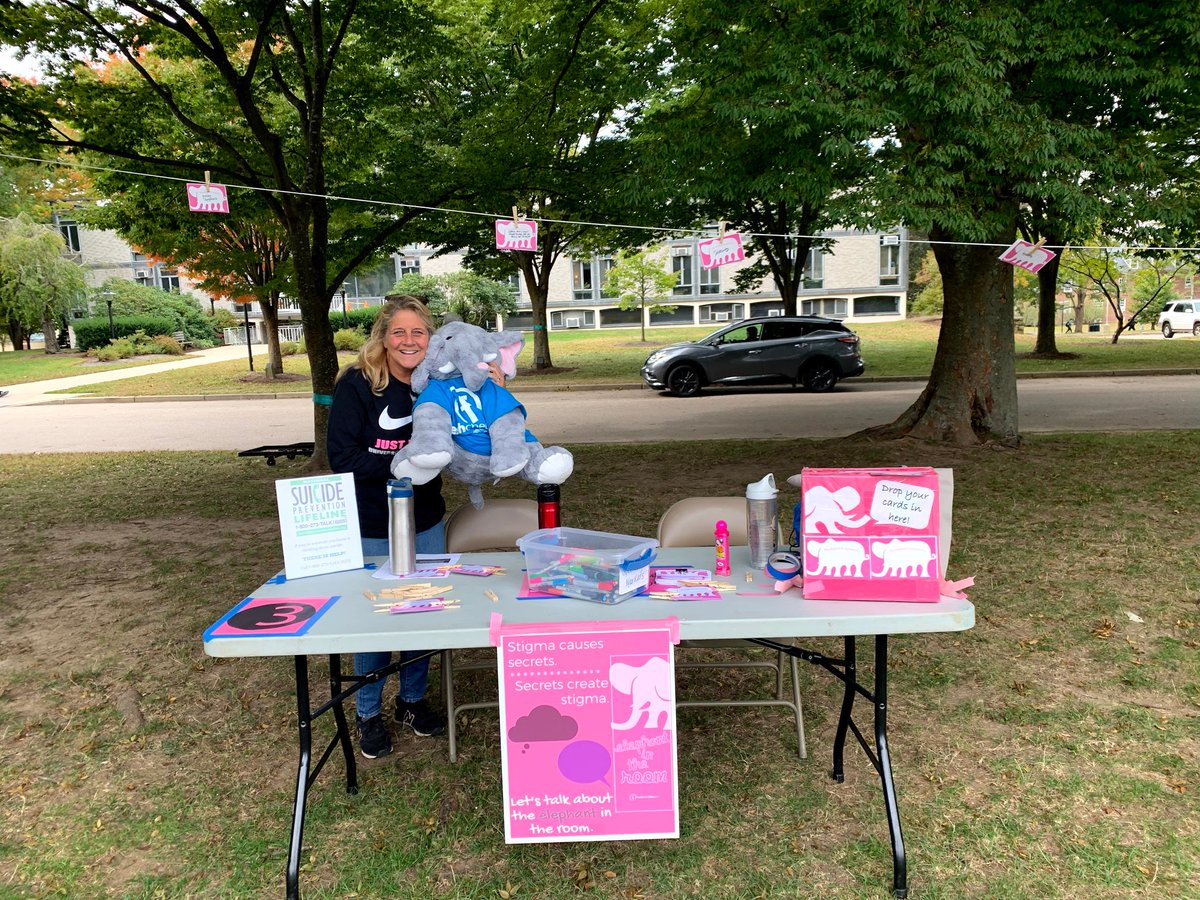 URI_Nursing's tweet photo. Nursing professors Karen Jennings and Chris McGrane addressed suicide prevention during Fresh Check Day on campus recently. https://t.co/yuwQnzMook