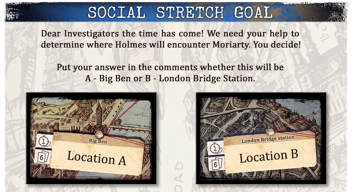 Dear Investigators the time has come! We need your help to determine where Holmes will encounter Moriarty. 🔥⚡️
You decide! Put your answer in the comments on whether this will be A - Big Ben or B - London Bridge Station. ❓
You have 4 days to decide❗️
▶️ rcl.ink/unT