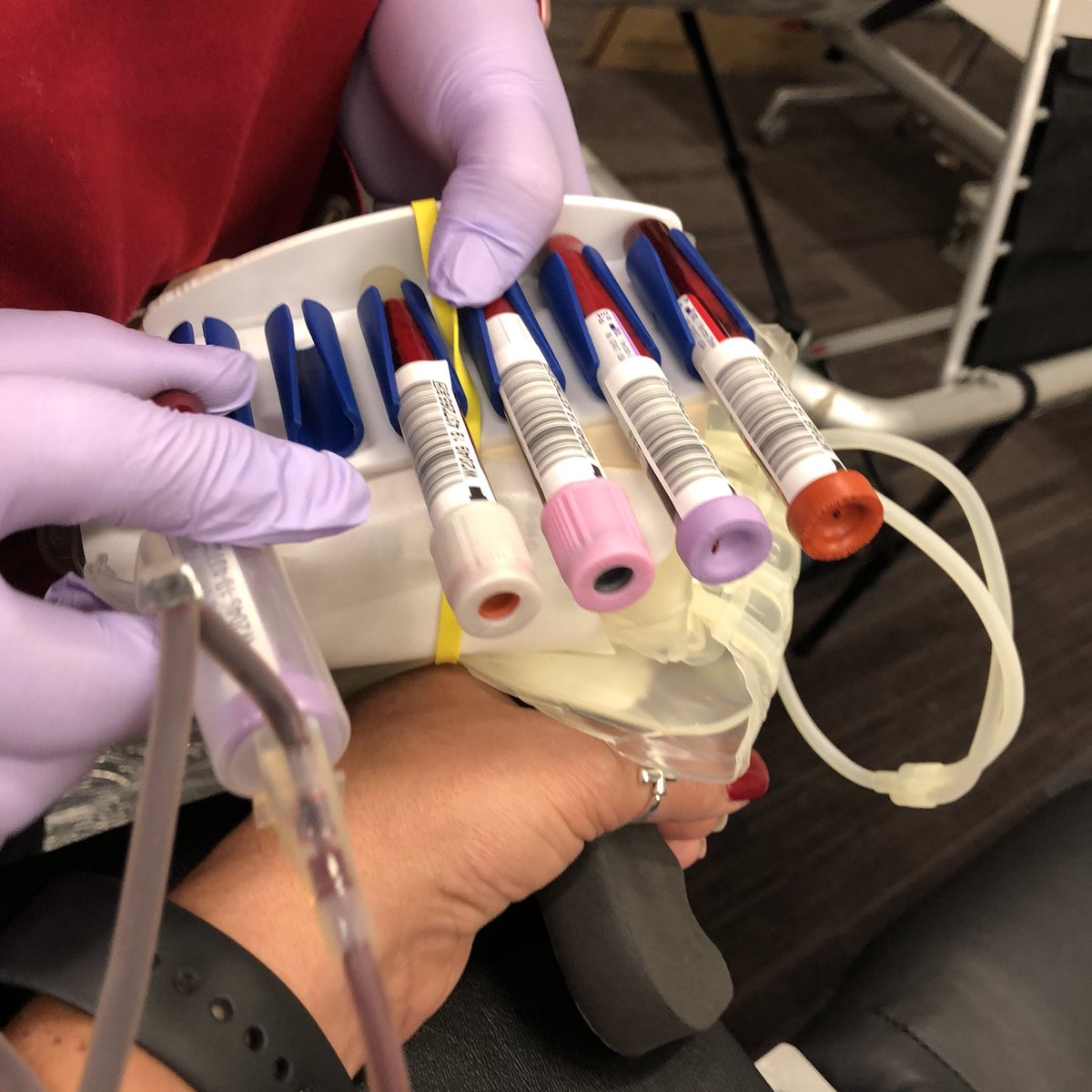 AMSTovar's tweet photo. Pink Wednesday to support Breast Cancer Awareness, a visit to donate blood, and some liquid me!  LOL!  #LifeAtATT #SavingLives #ATTEmployee @Engage_Ops #WForceOPs #BreastCancerAwarenessMonth https://t.co/T6E0tVOPTX