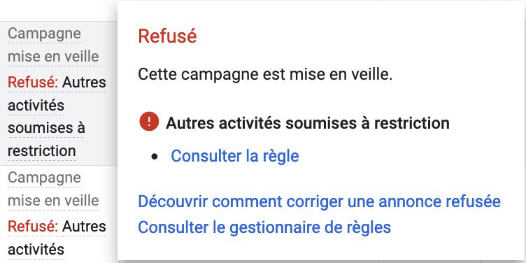 HELP SEA ! 
Avez-vous déjà eu à faire à ce genre de situation quand TOUS vos concurrents n’ont aucun problème ? Vous me conseillez quoi ? 
poke <a href="/florianmarlin/">Florian Marlin</a> <a href="/PierrG/">Pierre Gincheleau ⚡</a> :D