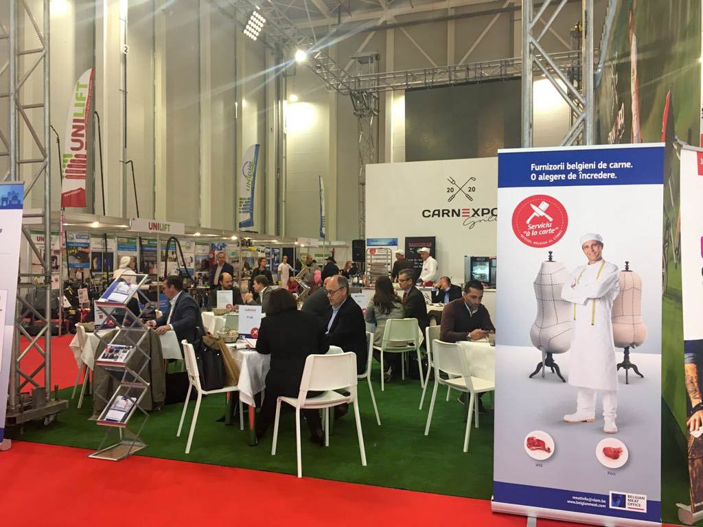 BelgianMeat's tweet photo. Belgian Meat Office and 7 Belgian meat suppliers are present at #Carnexpo in Bucharest, Romania. Join us for a chat while enjoying a #Belgianbeer in hall B2, n°5. https://t.co/siyj0pY1lo
