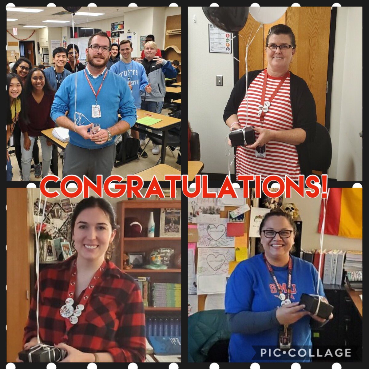 LHSRedhawks's tweet photo. Congratulationsย to our Teachers of the a Month for representing a Core Value!!!
Kendric Davies -Innovattion
Cynthia Kays-Community
Kristen Mayfield-Integrity
Ashli Taquino-Collaboration https://t.co/t8eH6qy0Qy