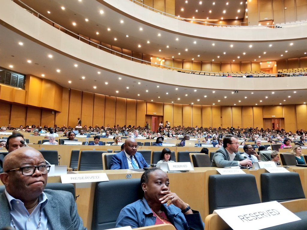 FaithOsier's tweet photo. I believe that we will make Malaria History in our GENERATION through VACCINATION because #NoHumanIsLimited!
What a better place to make this case than at the Mandela Hall Stage of the African Union HQ, Addis Ababa!
Addressing the Closing Plenary Session at #GrandChallenges2019 https://t.co/esWUd7Amg1