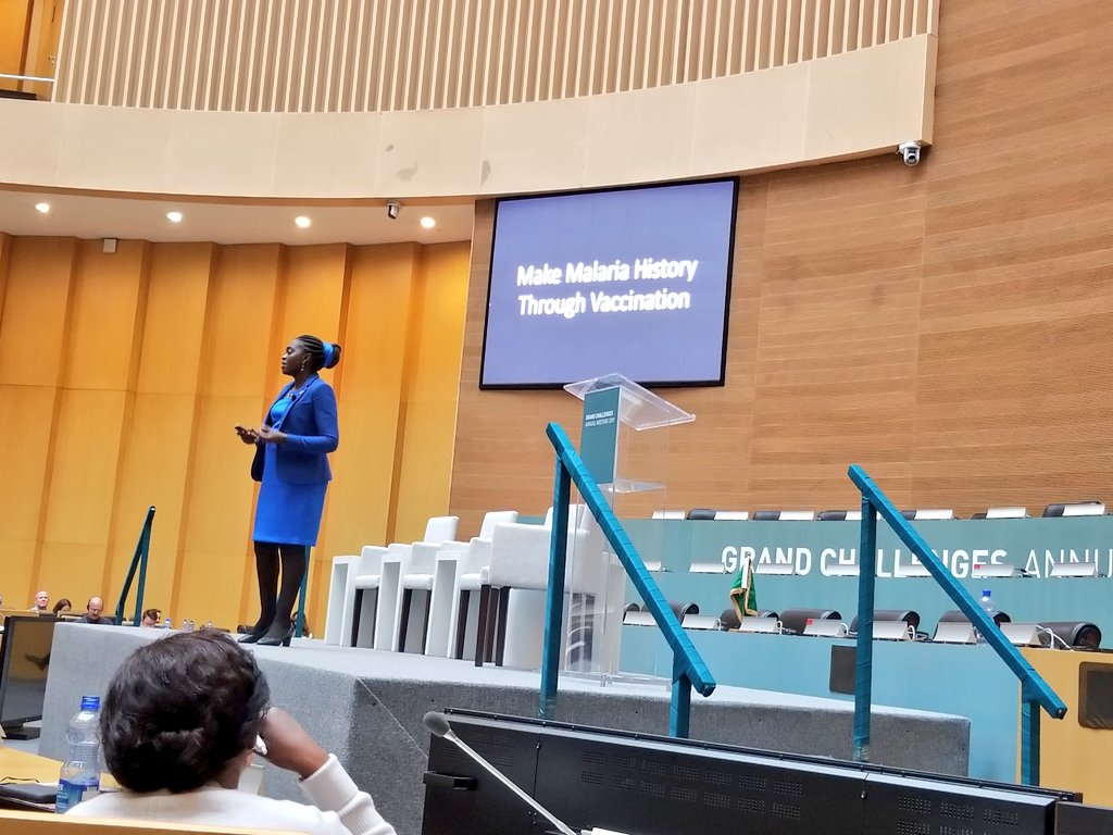 FaithOsier's tweet photo. I believe that we will make Malaria History in our GENERATION through VACCINATION because #NoHumanIsLimited!
What a better place to make this case than at the Mandela Hall Stage of the African Union HQ, Addis Ababa!
Addressing the Closing Plenary Session at #GrandChallenges2019 https://t.co/esWUd7Amg1