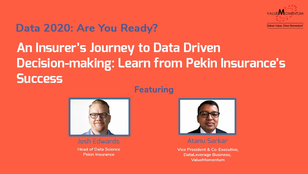 Learn how Pekin Insurance's Business, IT and the Decision Sciences teams are working together to harness the data now available in their modernized platform for business insights. Join us at IDMA Data 2020 on Thursday, November 7 at 1:55pm. hubs.ly/H0lxPPb0
