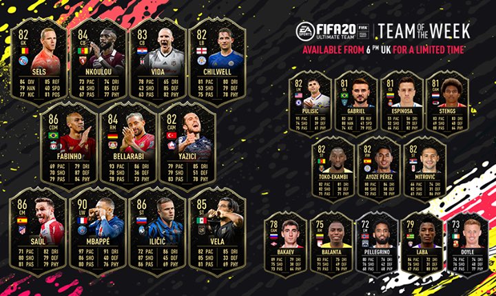 easportsfcfr's tweet photo. La #TOTW 7 avec @KMbappe 90 😏🔥! #FIFA20 https://t.co/I381y0eWCz