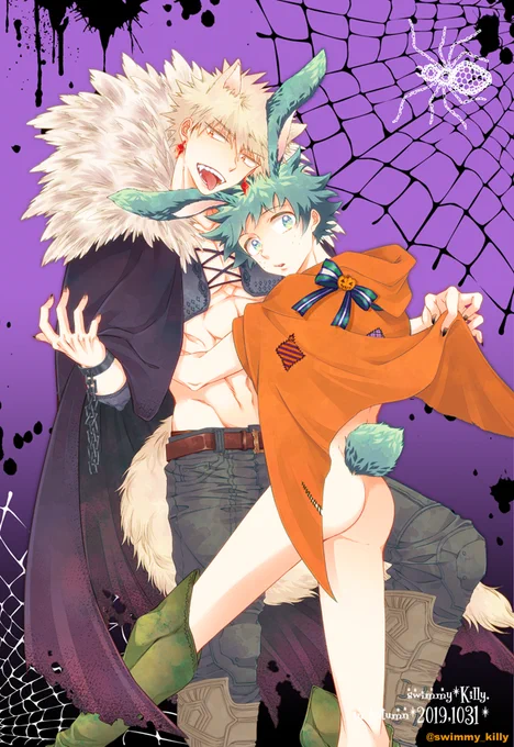 ハッピ〜〜〜〜勝デク??ハロウィン!!既存絵のハロウィン仕様 