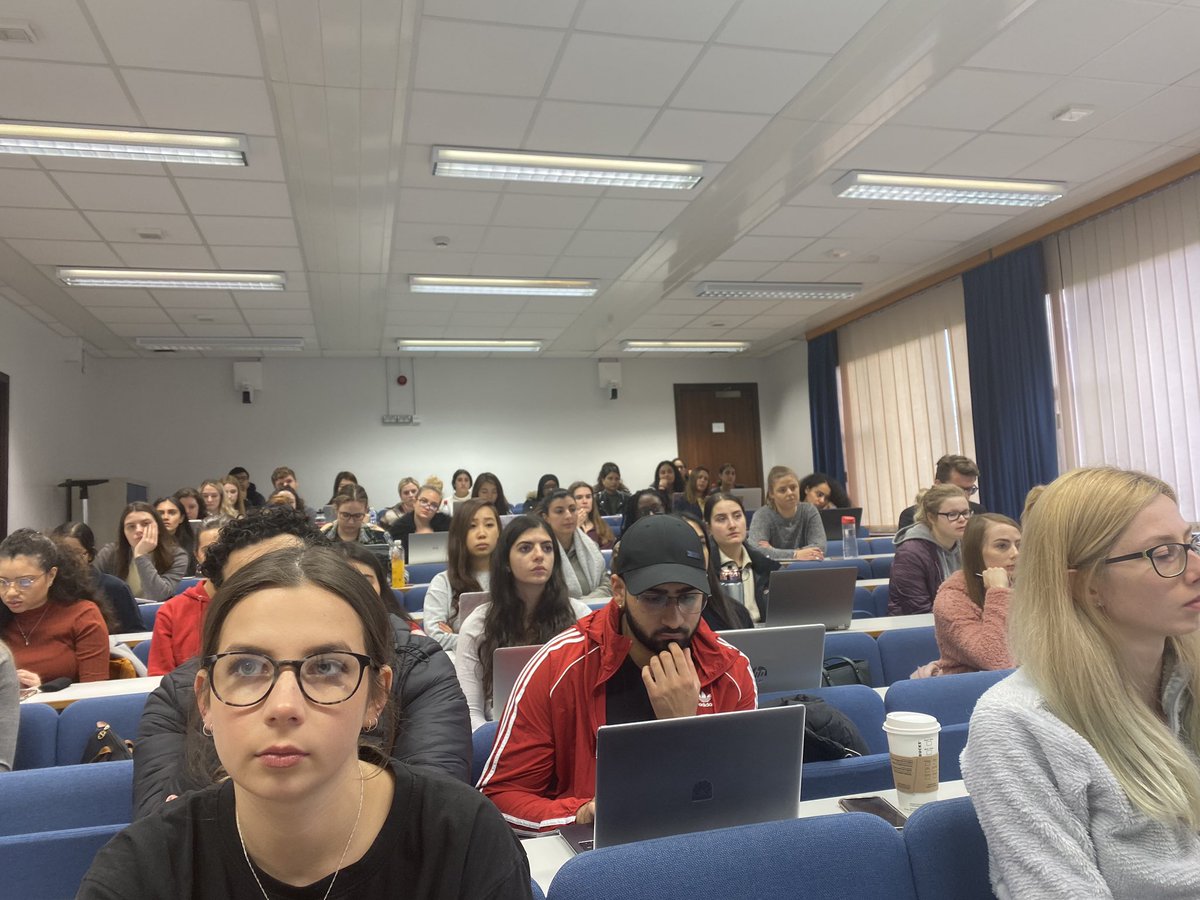 MrsGingerLawyer's tweet photo. Next up in our #Cepler1920 ‘Law in Practice’ week is @bhamlaw alumna Sharon Banga @SharonBanga2016, Associate, Clinical Negligence team @Shoosmiths. Great turn out - packed audience! Looking forward to hearing about Sharon’s practice area &amp; casework. Thanks also to @ishakhatunx https://t.co/s0hPUOY8cP