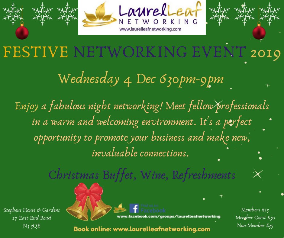 LaurelLeafChat's tweet photo. 🌿🎅 Thank you, Roger Levitt - Elite Mediator, for booking our Festive Networking Event on Wed 4 Dec at @stephenshouse😄🔗 https://t.co/BsdwQu8HJl
#networking #networkingeventslondon #businessnetworking #mediation #barnetbusiness #smallbusinessowners #SMEUK #SMB #tellingisselling https://t.co/EA02jOMLfs