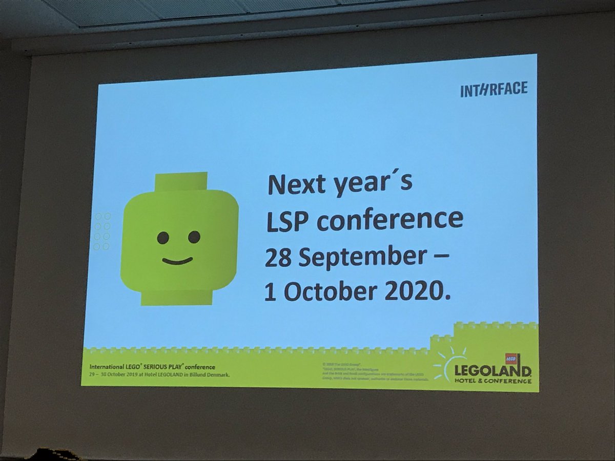 SFaulknerPandO's tweet photo. 📣 News Flash 📣 Next years #LSPConf2019 dates are out!! #Brickmind #LegoSeriousPlay Looking forward to next year already. #Lego https://t.co/Xd2Ok6abP9