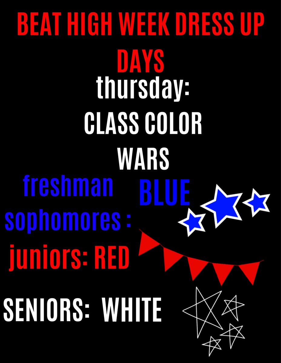 mbhsstuco's tweet photo. ATTENTION ALL MCKINNEY BOYD STUDENTS
this upcoming week nov 4th-nov 8th will be our first ever “BEAT HIGH WEEK” join the student body in participating in dress up days, buy a crosstown t-shirt, and the first annual HYPE NIGHT
THIS IS OUR YEAR https://t.co/GlCYFbK62C