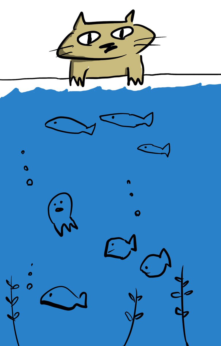 眠れないネコ 