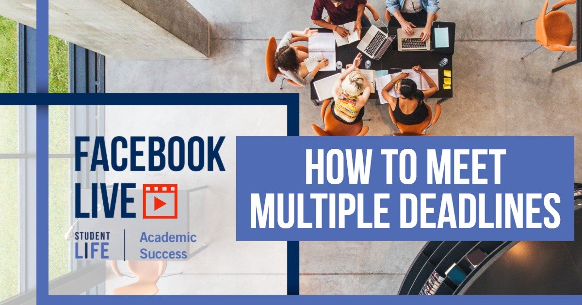 Too busy to book an appointment with Academic Success or go to an IRL workshop? Tune in TODAY for a LIVE CHAT with Jonathan Vandor — 2:30pm on our Facebook Page. Topic: How to Meet Multiple Deadlines. Details here: bit.ly/2W5Pvhk #UofT