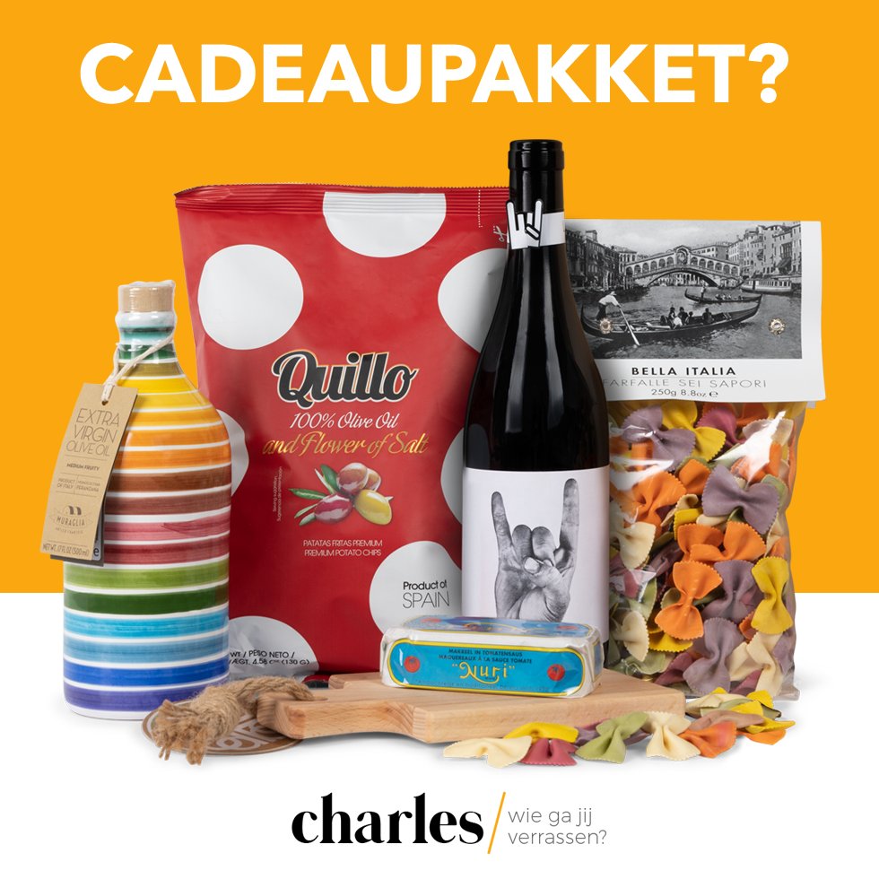 charleswebshop's tweet photo. Wij zijn Charles en wij zijn NIEUW! Wat vindt jij van onze cadeaupakketten? -> https://t.co/SJJCjQ0brO https://t.co/M6p3gmMujg